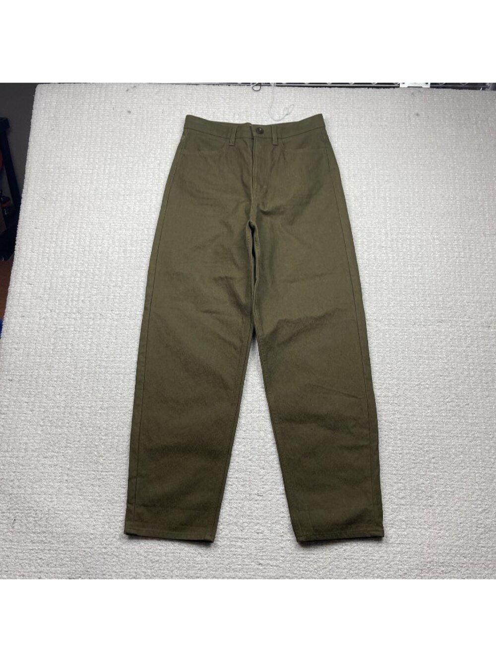 Olive High-Rise Straight-Leg Women’s Pants